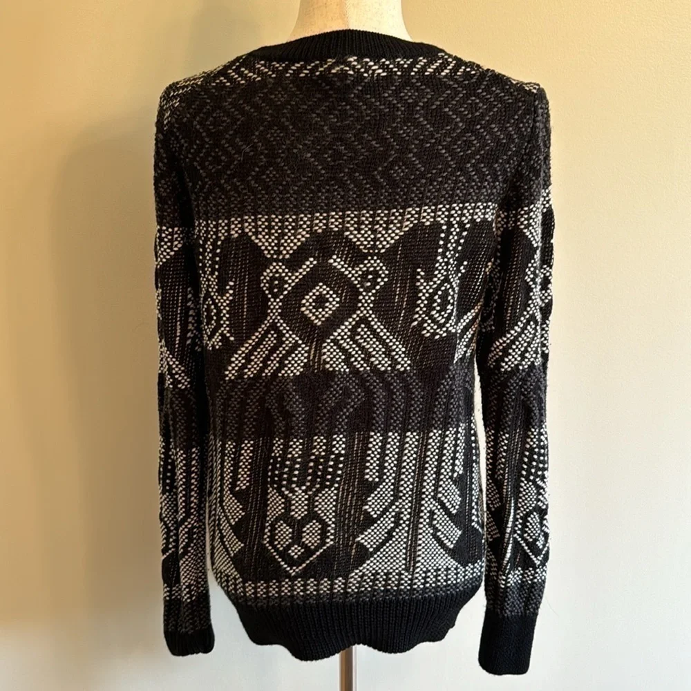 J. Crew Geometric Print Wool Blend Sweater Size XS